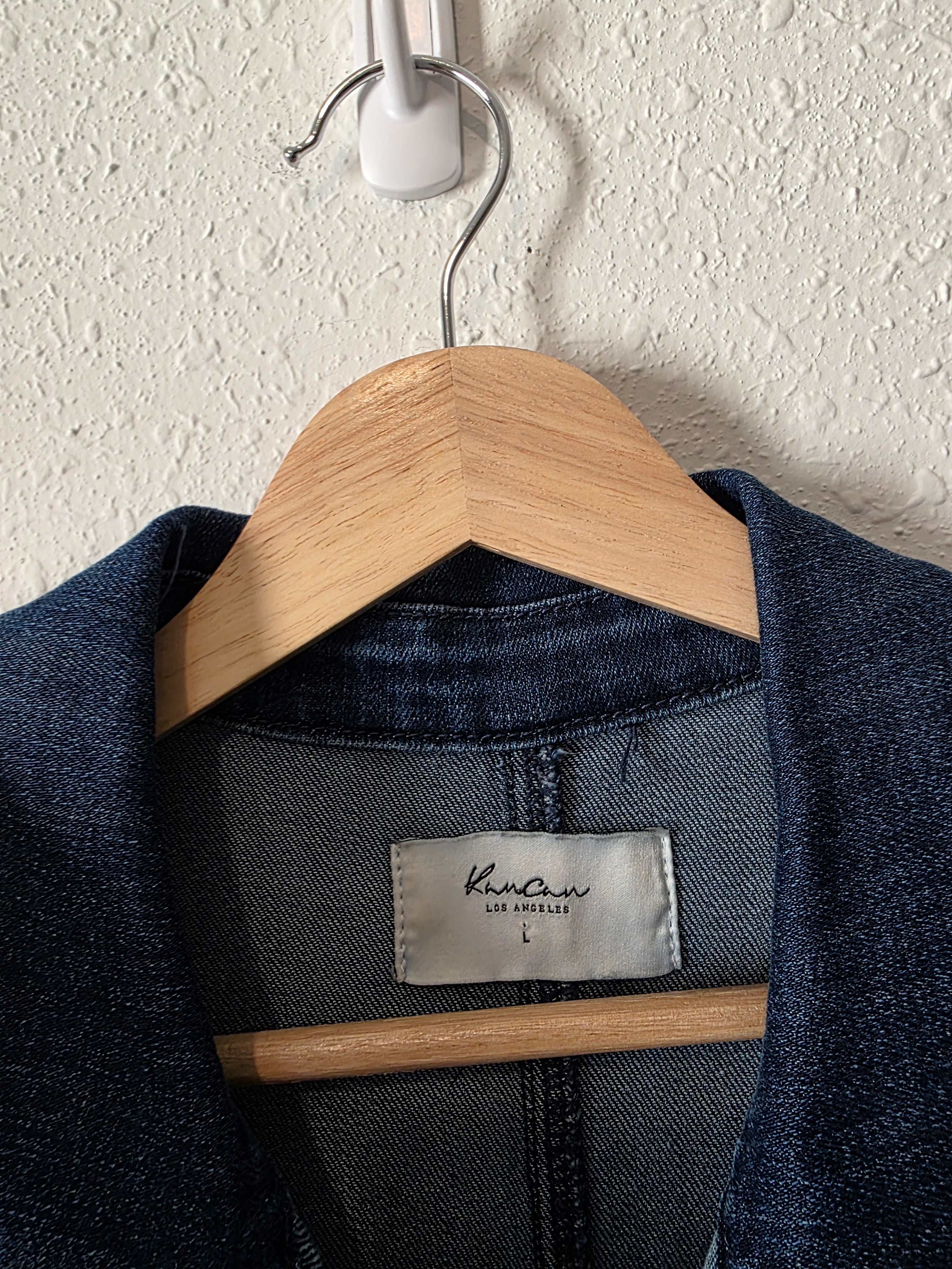 Kancan Wide Leg Denim Jumpsuit (L)
