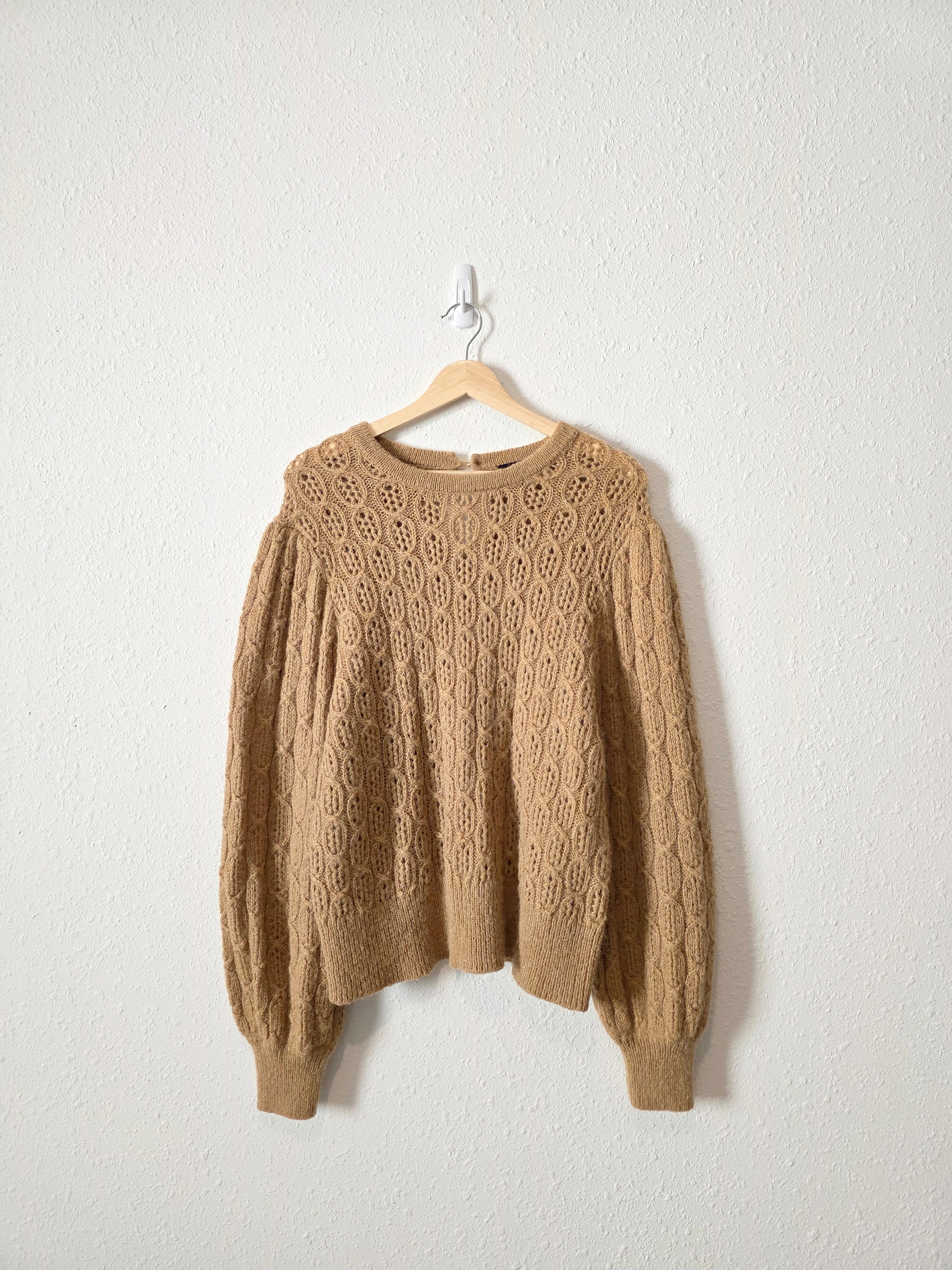 J.Crew Fuzzy Puff Sleeve Sweater (XL)