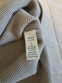 Crescent Ribbed Knit Sweater Tank (L)