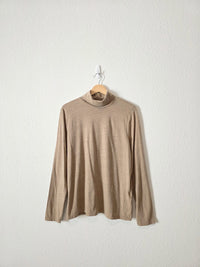 J.Crew Neutral Turtleneck Top (L)