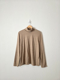 J.Crew Neutral Turtleneck Top (L)