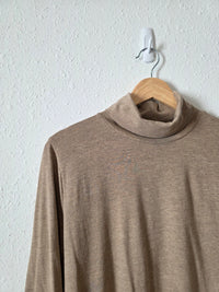J.Crew Neutral Turtleneck Top (L)