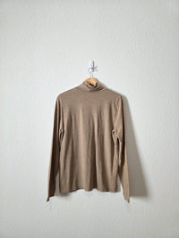 J.Crew Neutral Turtleneck Top (L)