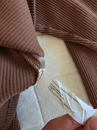 Eloquii Brown Ribbed Mock Top (22/24)