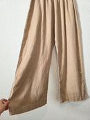 Neutral Linen Wide Leg Pants (M-XL)