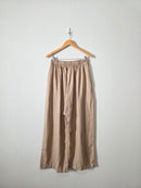 Neutral Linen Wide Leg Pants (M-XL)