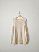 Cream Cotton Knit Tank (XL tall)