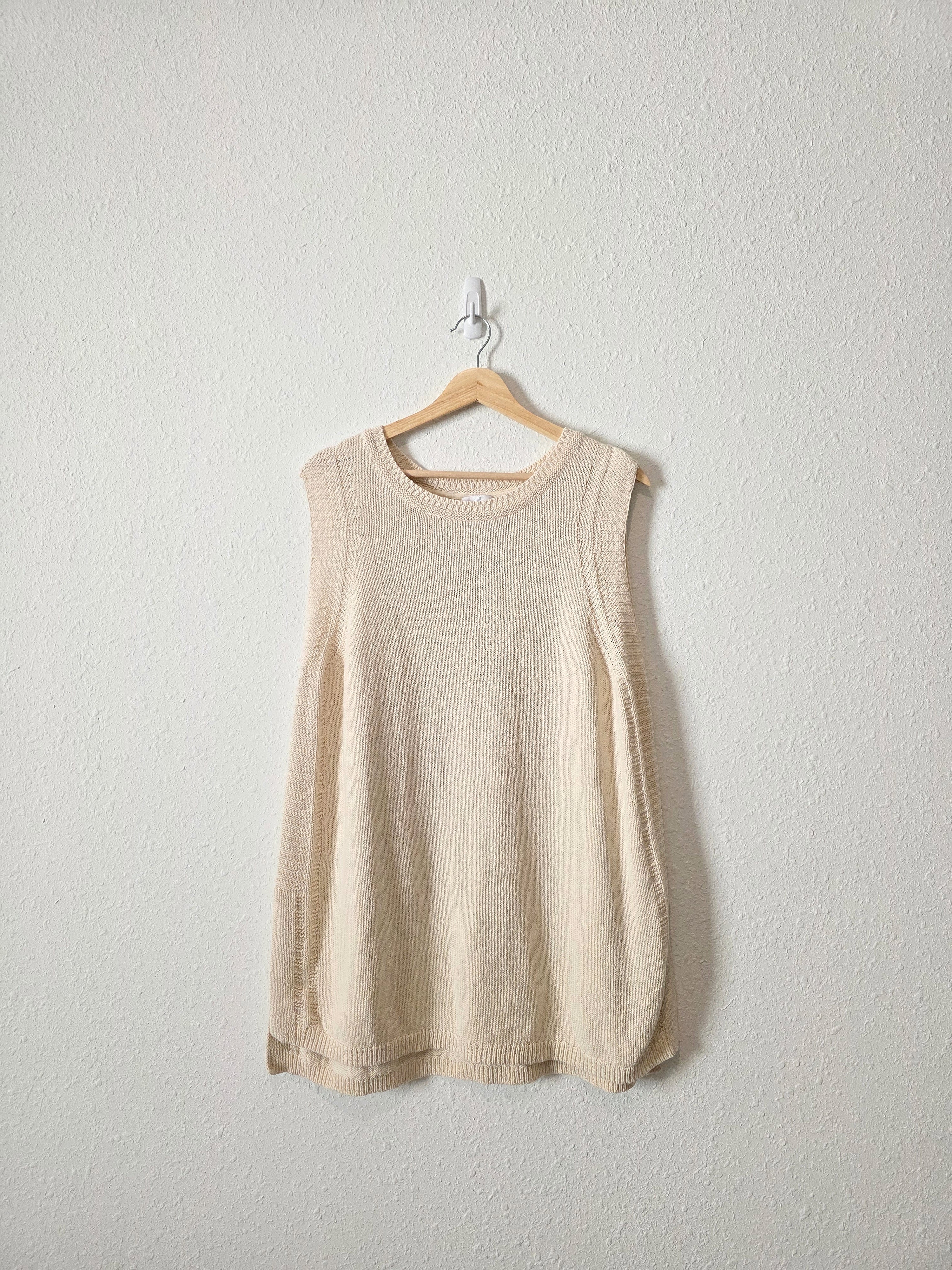 Cream Cotton Knit Tank (XL tall)