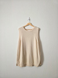 Cream Cotton Knit Tank (XL tall)