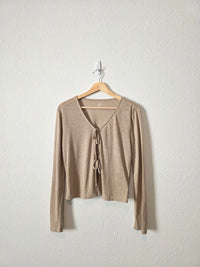 NEW Gap Linen Tie Front Top (S)