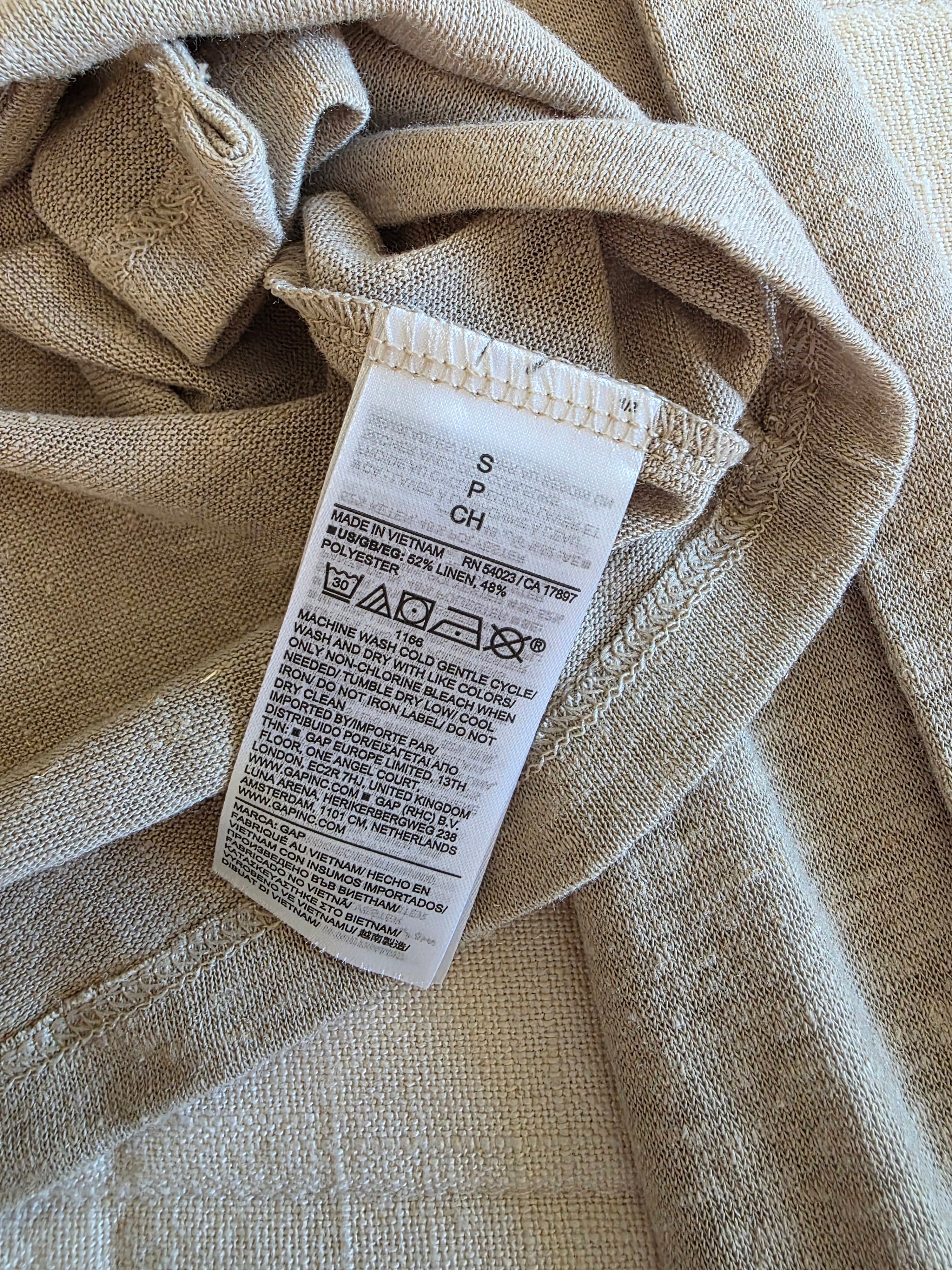 NEW Gap Linen Tie Front Top (S)