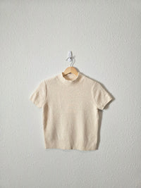 NEW Mockneck Knit Sweater Tee (XS)