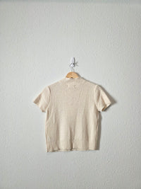 NEW Mockneck Knit Sweater Tee (XS)