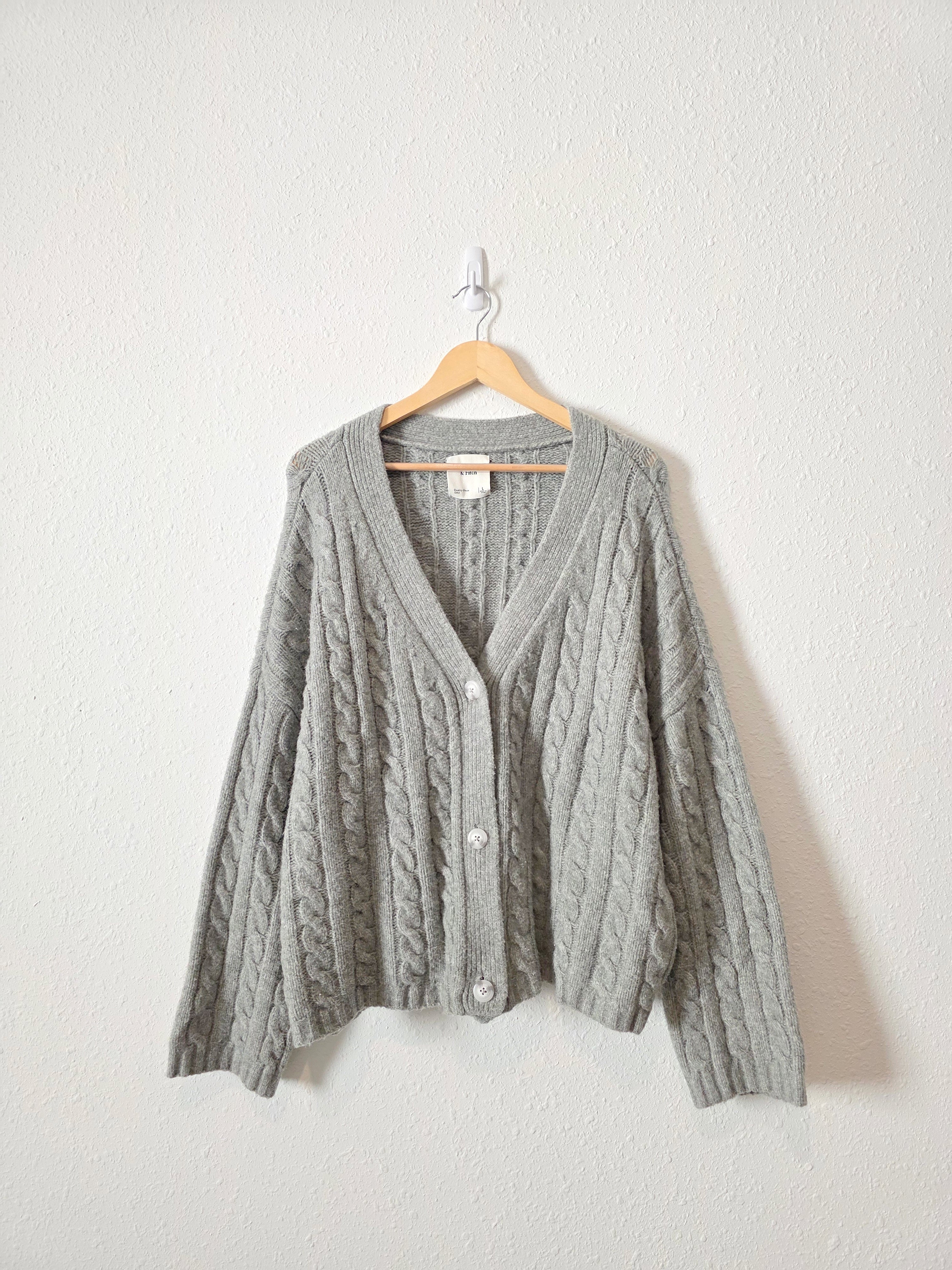 Abercrombie Cable Knit Cardigan (L)