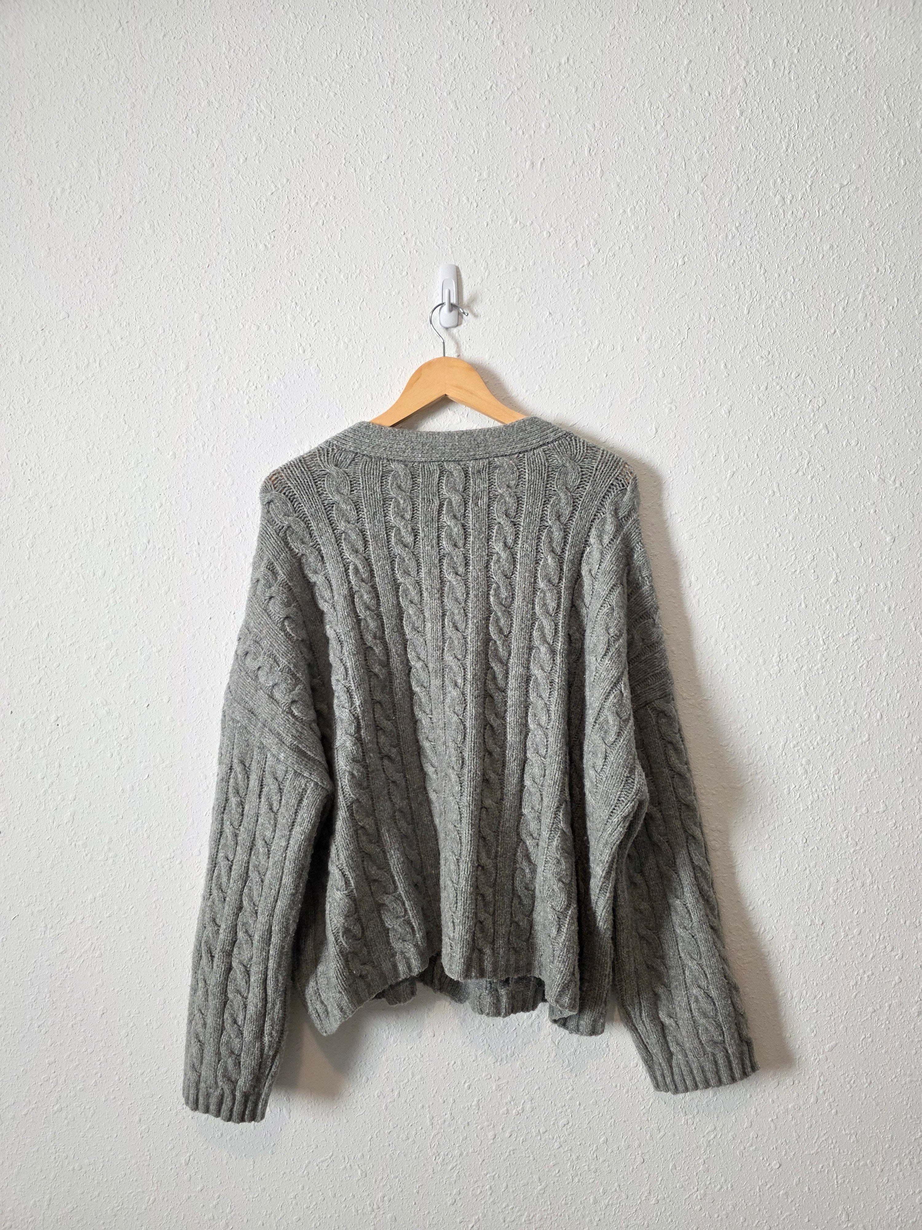 Abercrombie Cable Knit Cardigan (L)