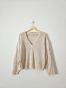 Vintage Textured Cardigan Sweater (M)