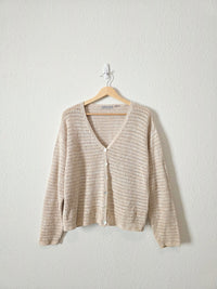 Vintage Textured Cardigan Sweater (M)
