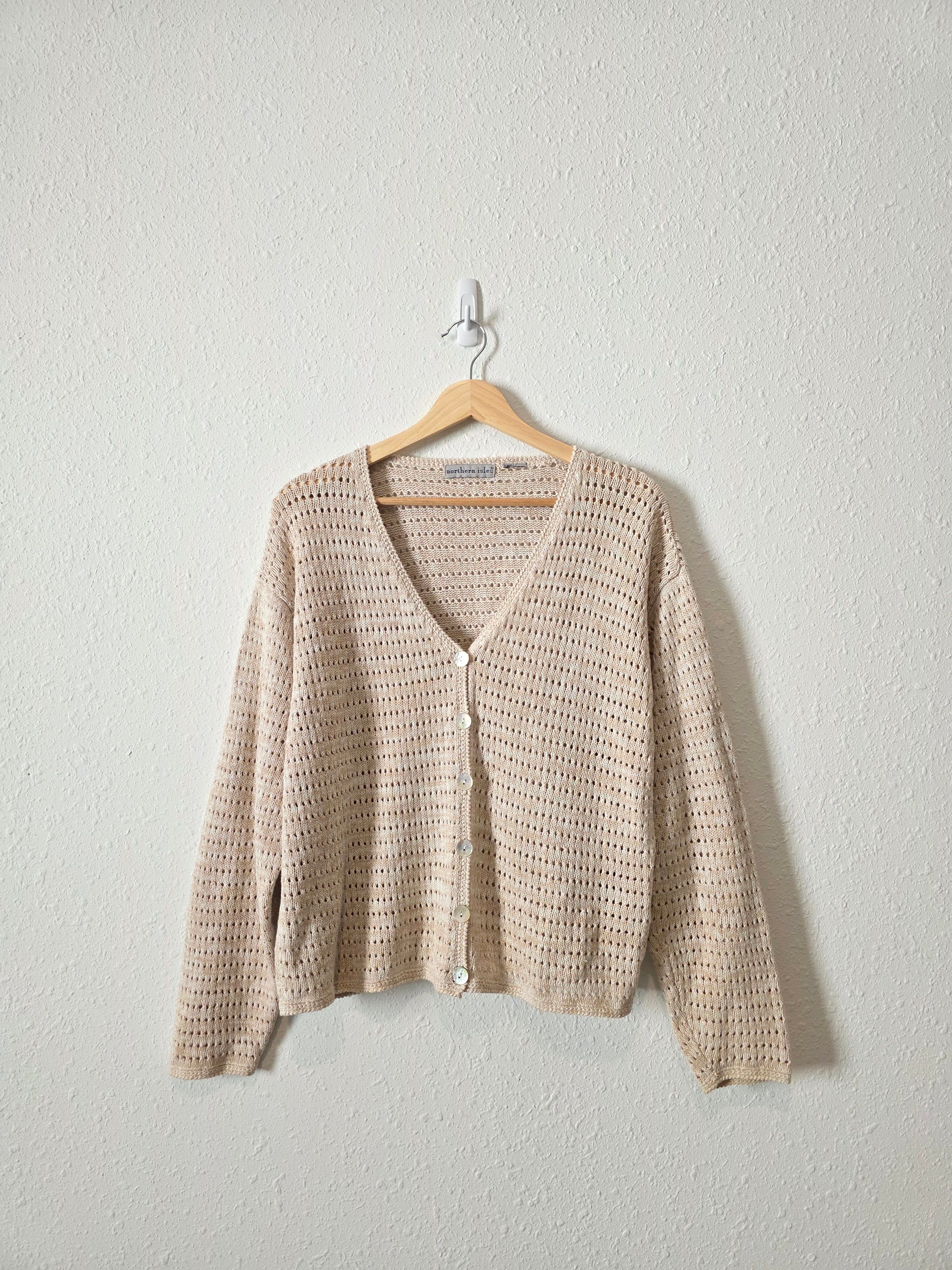 Vintage Textured Cardigan Sweater (M)