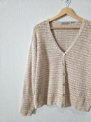 Vintage Textured Cardigan Sweater (M)