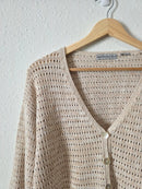 Vintage Textured Cardigan Sweater (M)