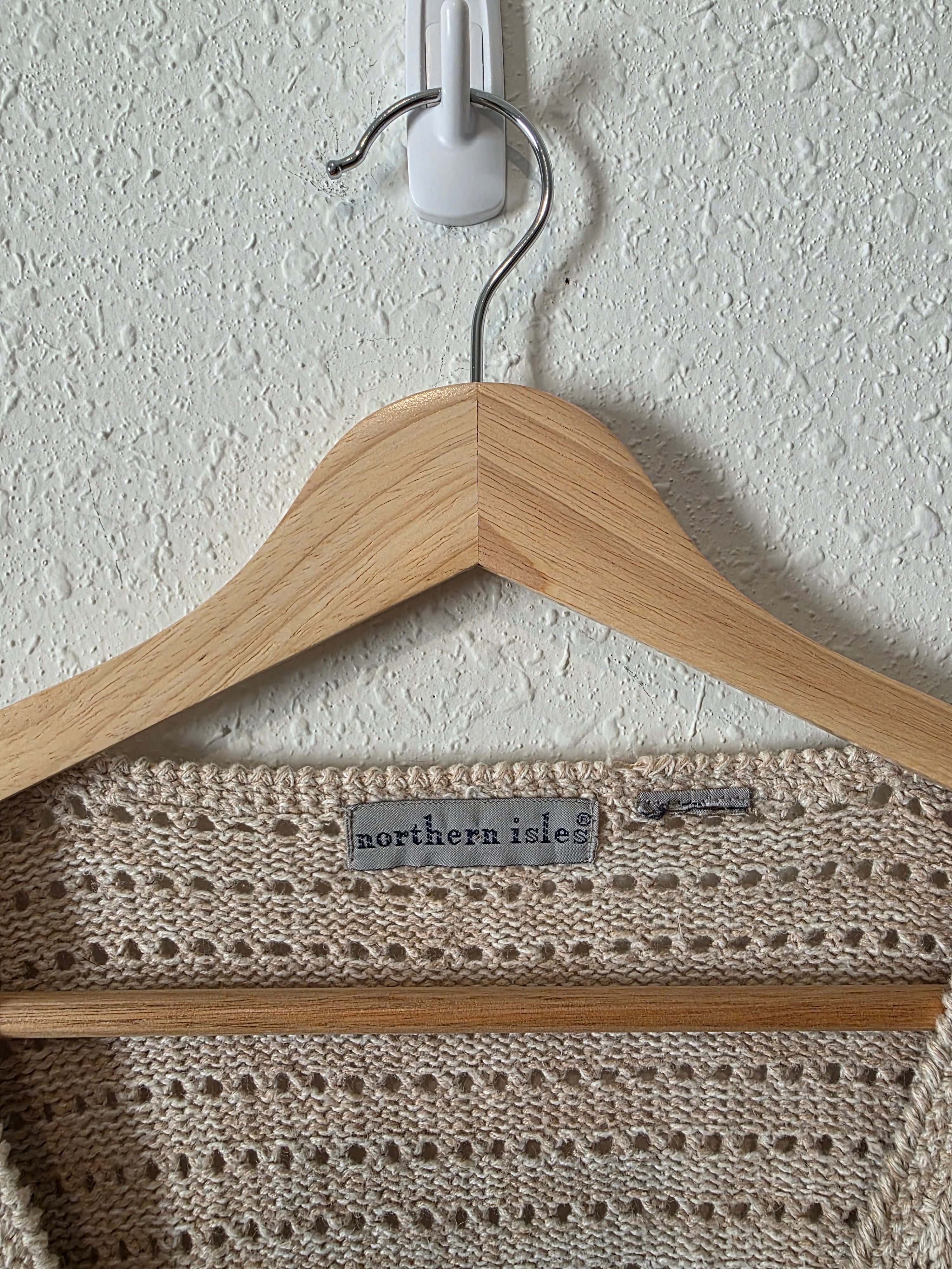 Vintage Textured Cardigan Sweater (M)