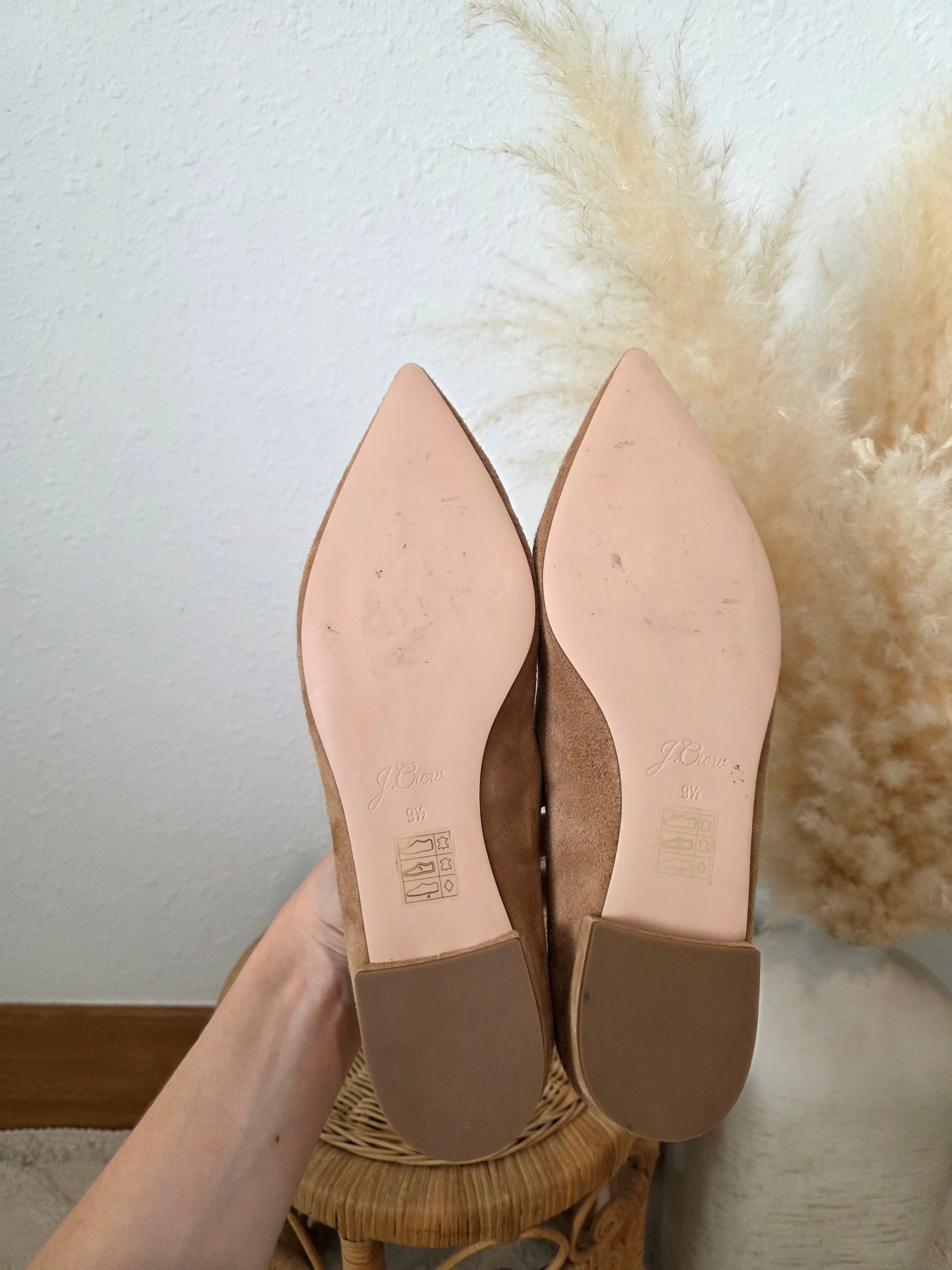 J.Crew Suede Pointed Flats (9.5)