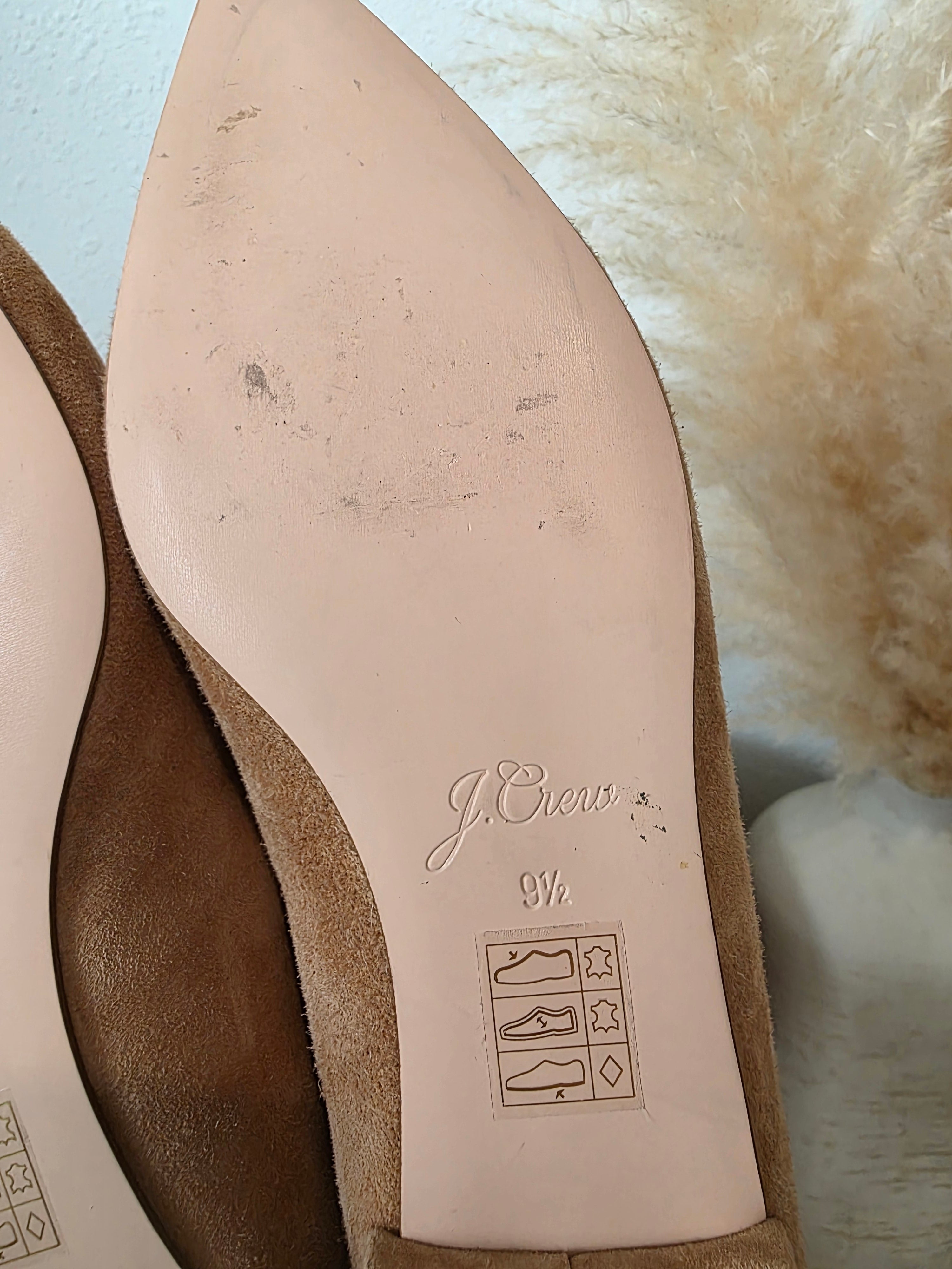 J.Crew Suede Pointed Flats (9.5)