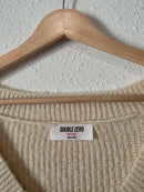 Cream Ribbed Knit Sweater (S)
