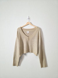 BDG Crop V Neck Sweater (M)