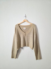 BDG Crop V Neck Sweater (M)