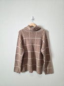 Madewell Checkered Turtleneck Sweater (L)