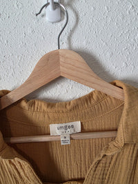 Umgee Mustard Gauze Midi Dress (M)