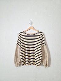 Hayden Striped Oversized Tee (S)