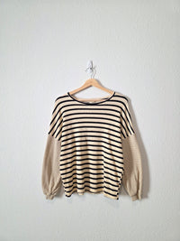 Hayden Striped Oversized Tee (S)