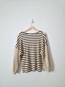 Hayden Striped Oversized Tee (S)