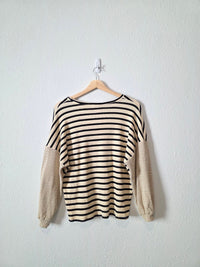 Hayden Striped Oversized Tee (S)