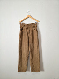 Brown Corduroy Straight Pants (L)