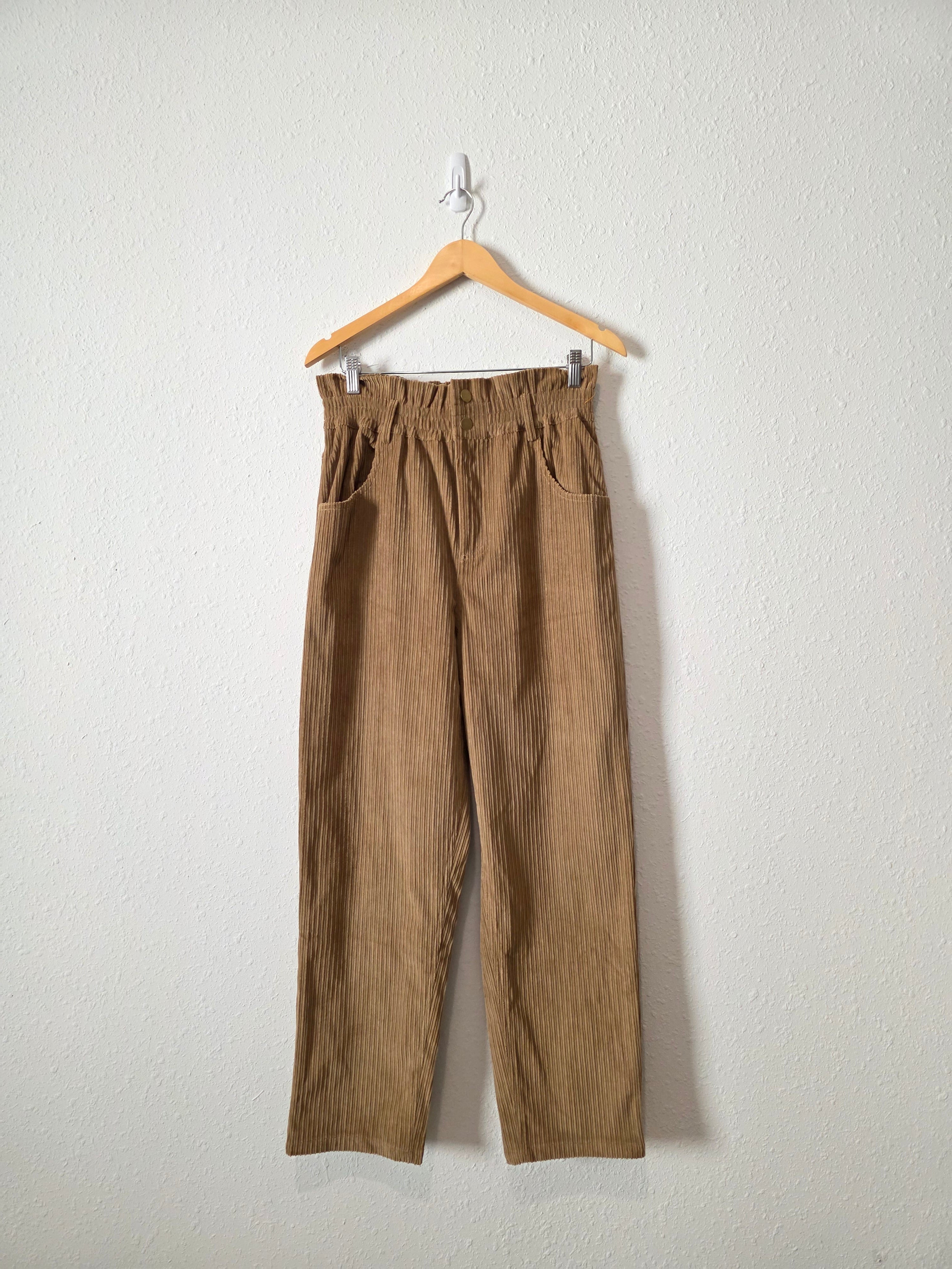 Brown Corduroy Straight Pants (L)