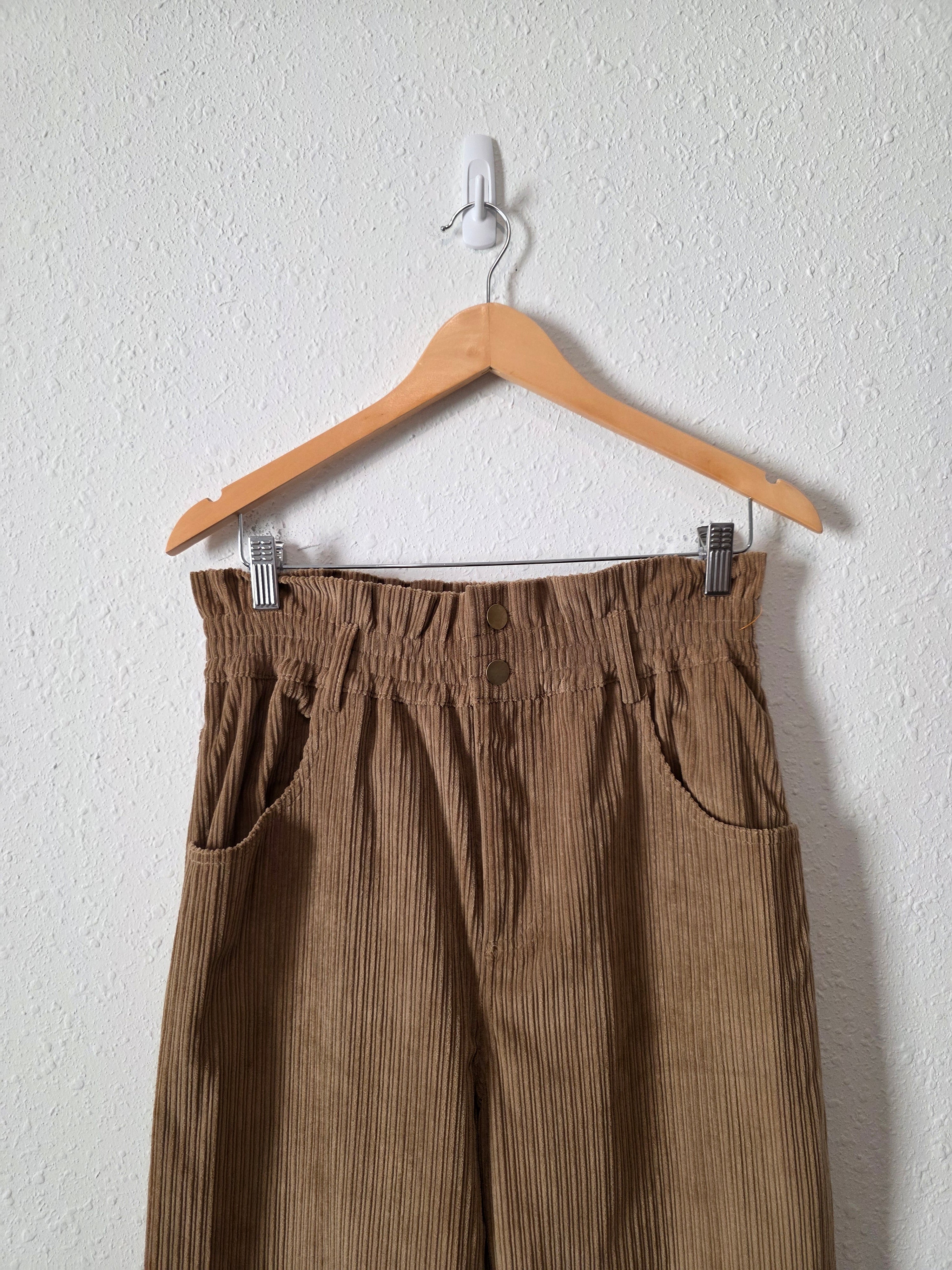 Brown Corduroy Straight Pants (L)
