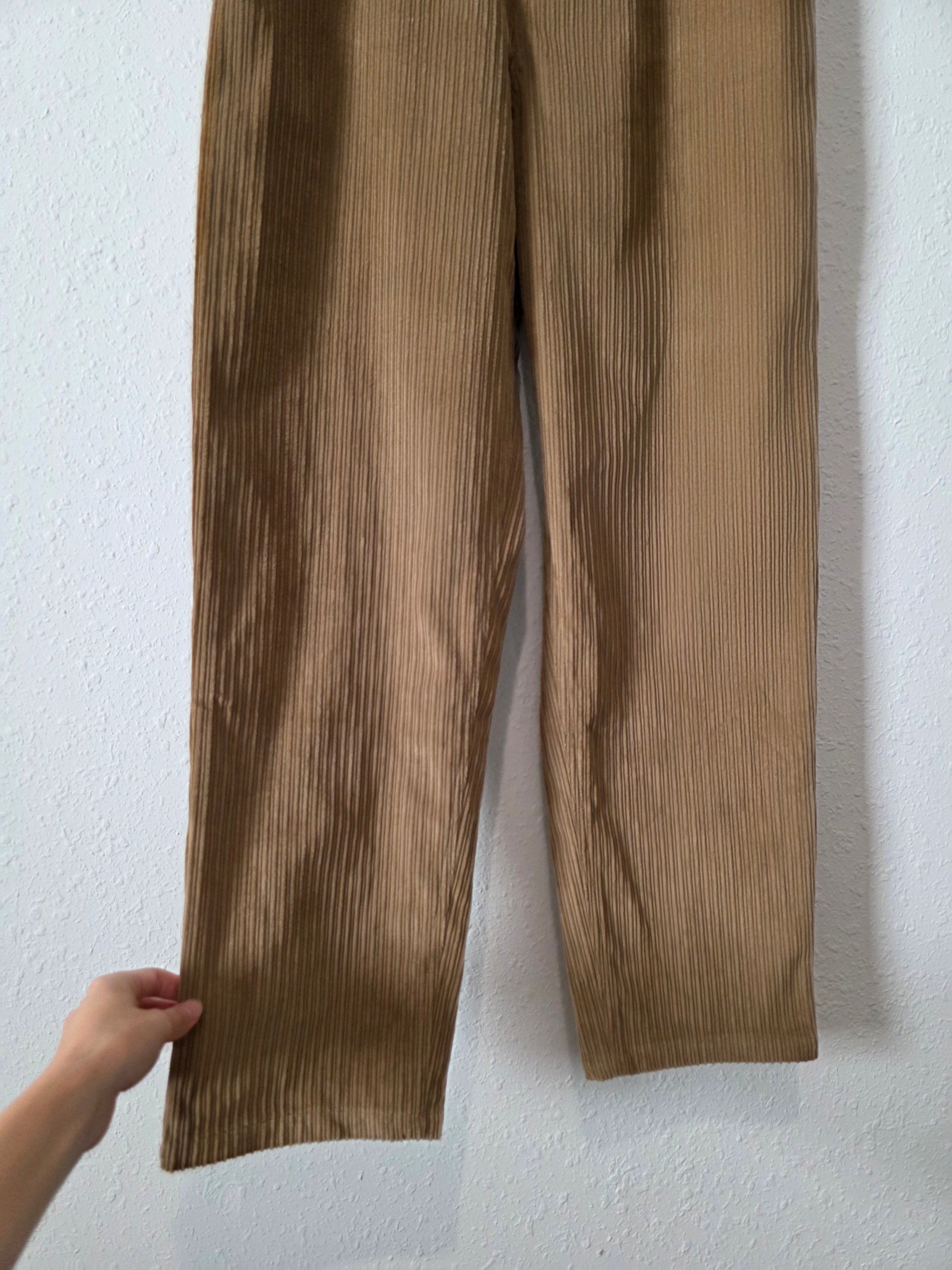 Brown Corduroy Straight Pants (L)