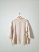 Neutral Linen Relaxed Button Up (L/XL)
