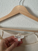 Easel Neutral Ruffle Hem Top (L)