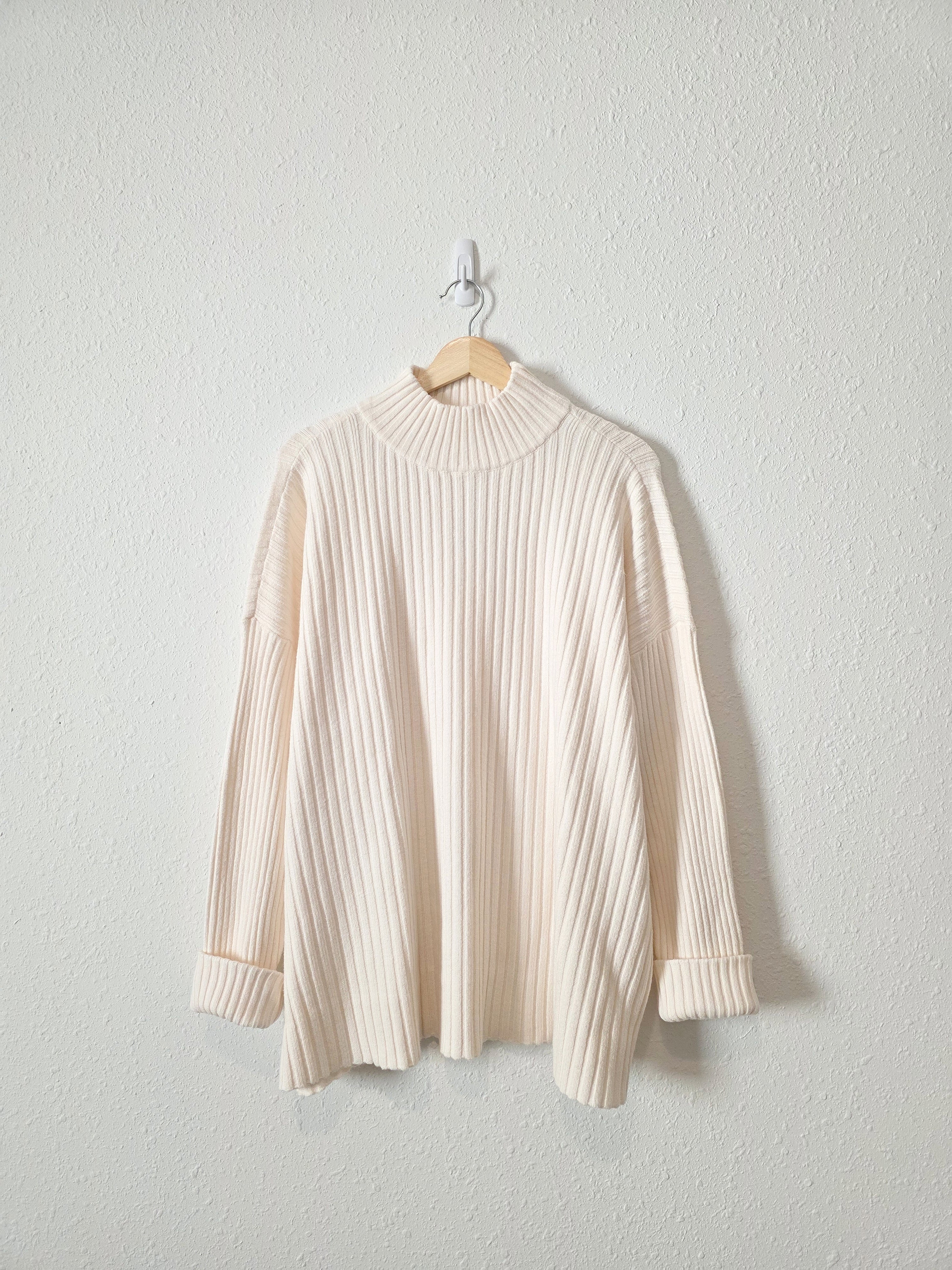 NEW Loft Ribbed Mockneck Sweater (XL)