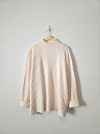 NEW Loft Ribbed Mockneck Sweater (XL)