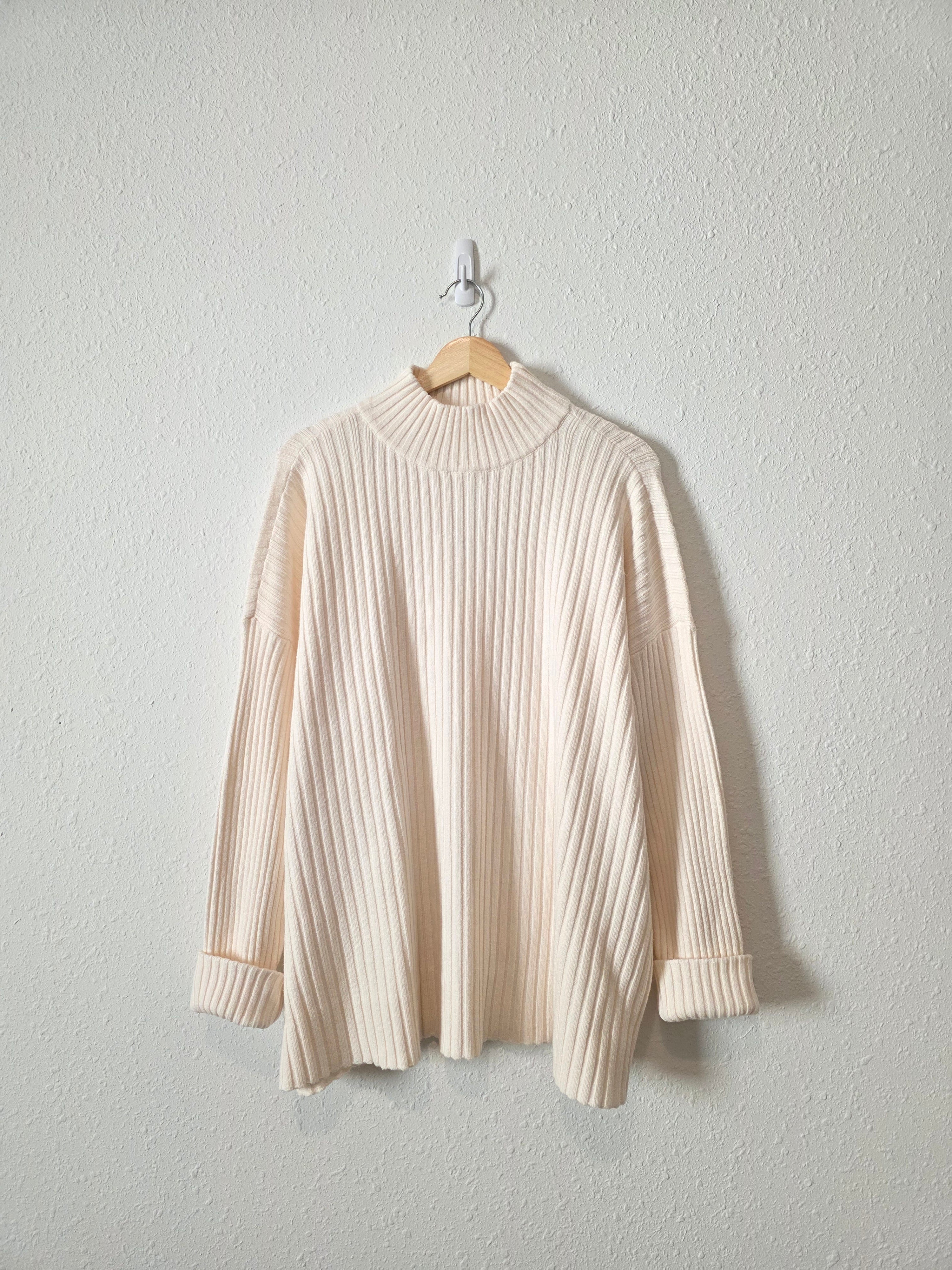 NEW Loft Ribbed Mockneck Sweater (XL)