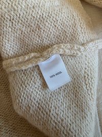 Vintage Cream Wool Cardigan Sweater (S)