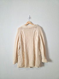 Chunky Fisherman Cardigan Sweater (S-L)