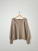 Gap Puff Sleeve Ribbed Sweater (L)