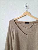Gap Puff Sleeve Ribbed Sweater (L)