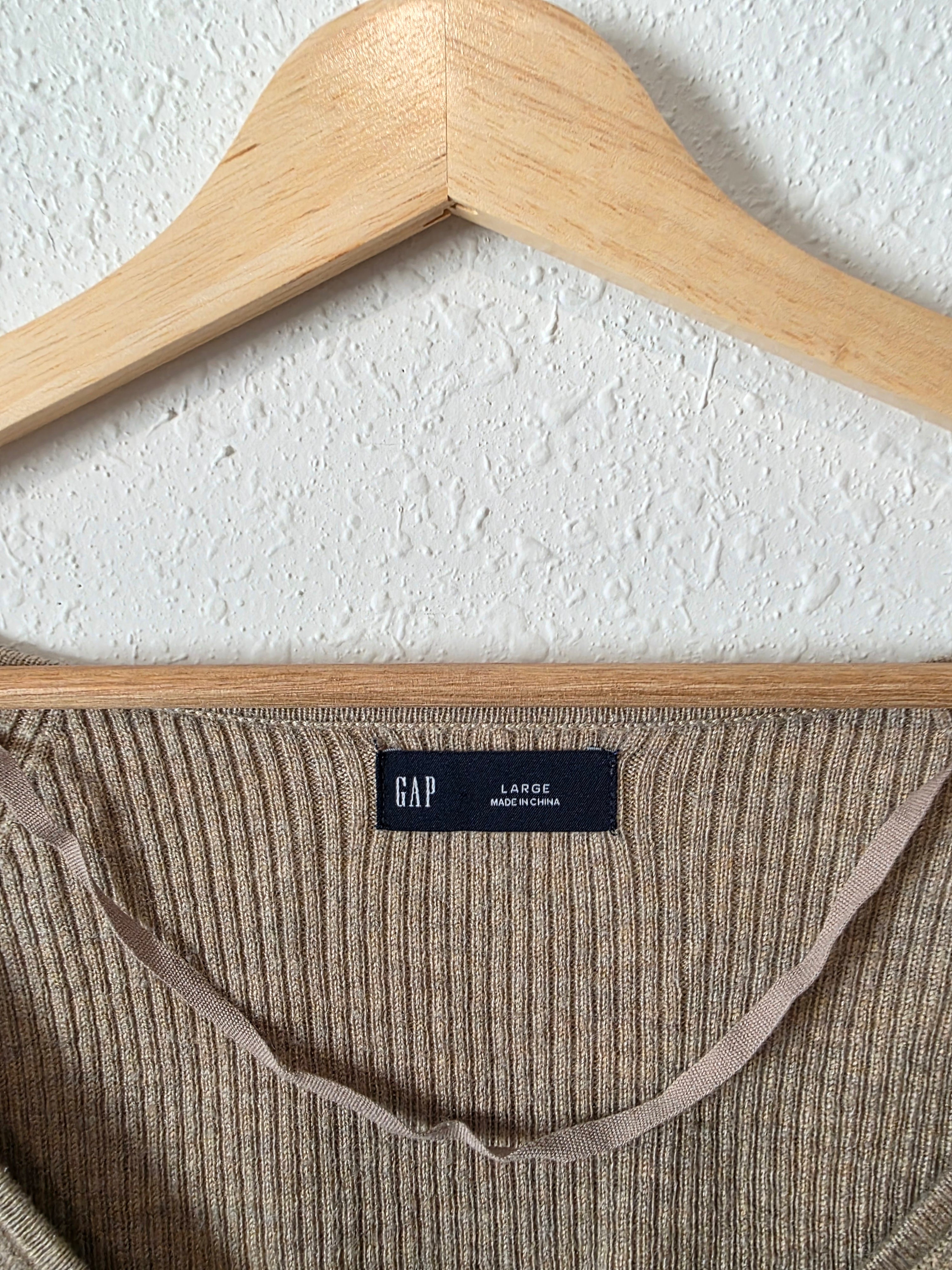 Gap Puff Sleeve Ribbed Sweater (L)